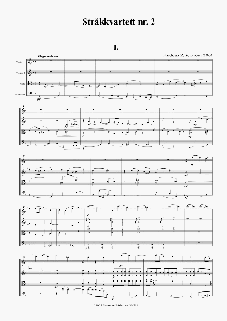 förstasidan av stråkkvartett nr 2